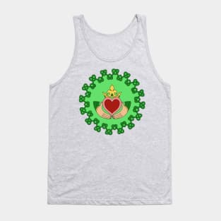 Claddagh and Green Knotwork Tank Top